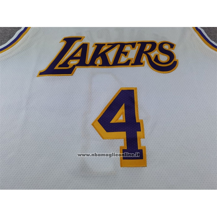 Maglia Los Angeles Lakers Dalton Knecht #4 Association 2024-25 Bianco